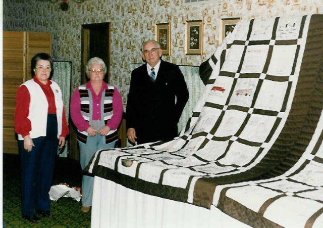 Marion Sheaffer, Lil Parmer, and Chief Parmer at the annual Company Banquet... 12/5/88